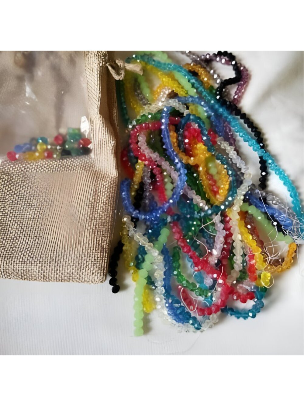 Faceted Glass Crystal Beads Strands Briolette Rondelle 15 Colors 2100pcs 4MM